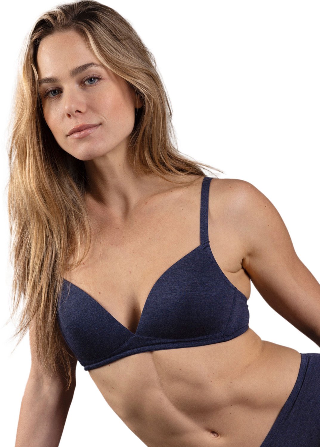 Nina von C. 2-pack Voorgevormde bh Light&Easy denim melange