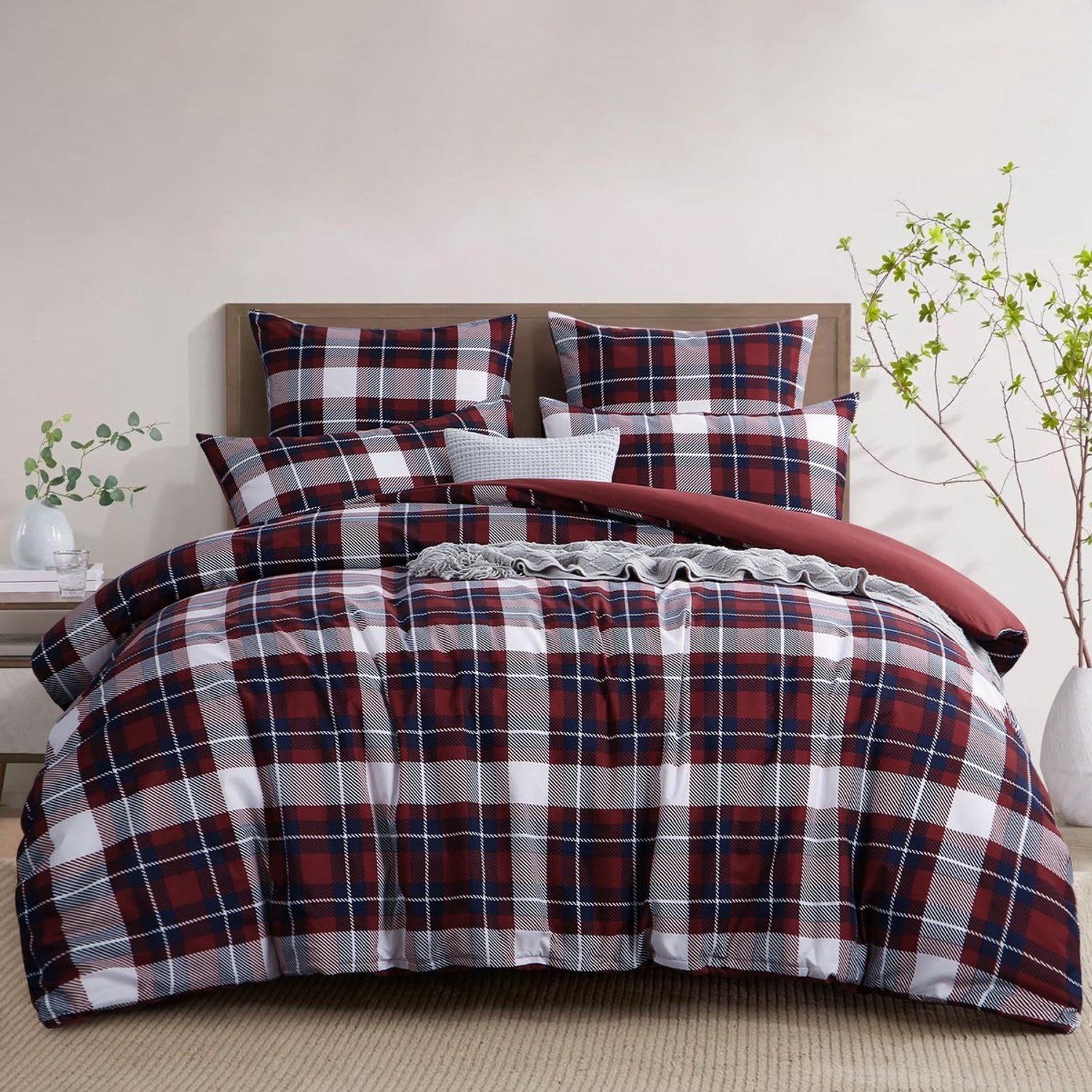 Duraxl Dekbedovertrek - Microvezel - Rood - 220 x 240 cm