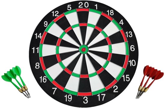 Dartbord 37.5 cm met 6 Darts — afbeelding 2