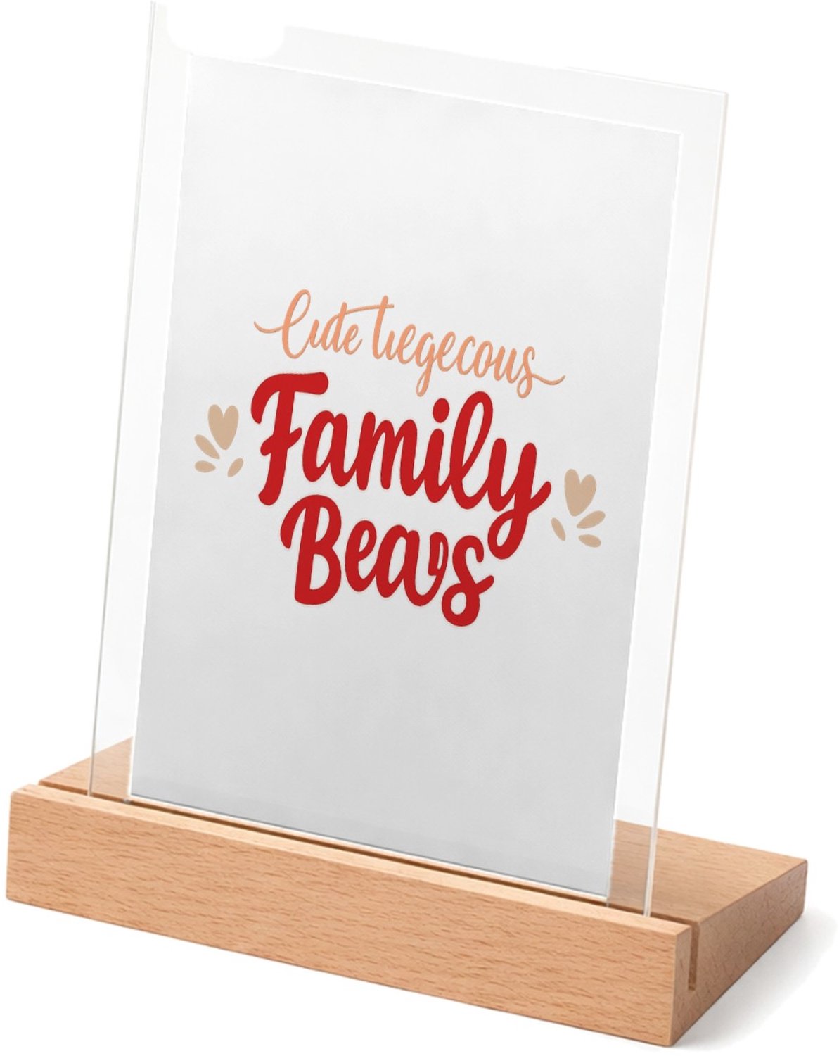 Mr Cadeautjes Glasframe met vaste tekst - design Een warme familietitel met speelse nadruk op de rol van een | cadeau Wit
