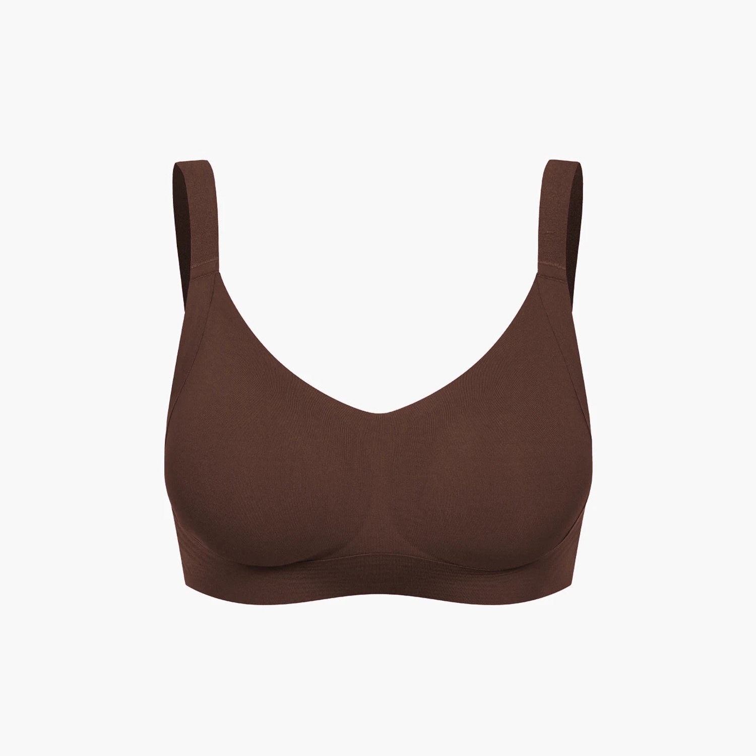 cfab Naadloze compacte push-up bh - Bruin - S - BH Zonder Beugel Voorgevormd - Ondergoed - Naadlos