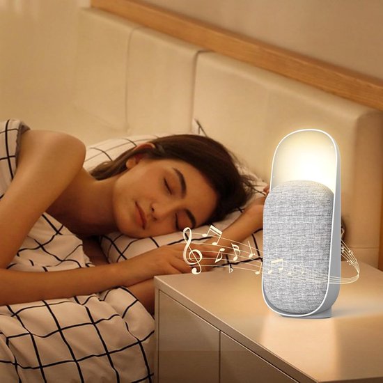 3-in-1 Bluetooth Luidspreker - Draadloze Muziekspeler - Slaapgeluid Machine - 6 Natuurlijke Geluiden - Dimbaar Nachtlicht - Duurzaam ABS Plastic - Energiezuinige Timer - Ideaal Voor Baby's En Kantoor - 1 Stuk van Longziming — afbeelding 2