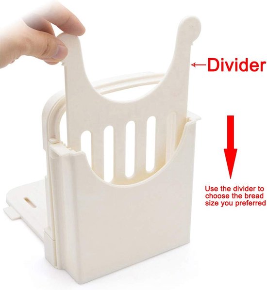Opvouwbare broodsnijgids - met 5 instelbare snijdiktes – voor brood, bagels, broden en sandwiches - Broodsnijder hulpmiddel - Broodsnijder - Broodsnijmachine handmatig - Broodsnij plank - Must have voor in de keuken — afbeelding 4