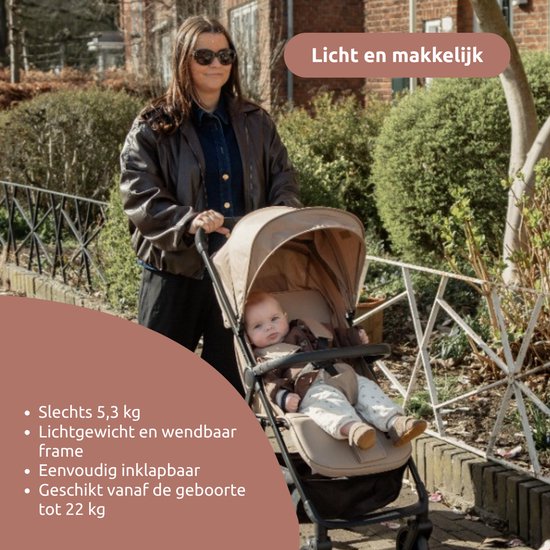 MamaLoes Cato Zwart Shopper Wandelwagen — afbeelding 2