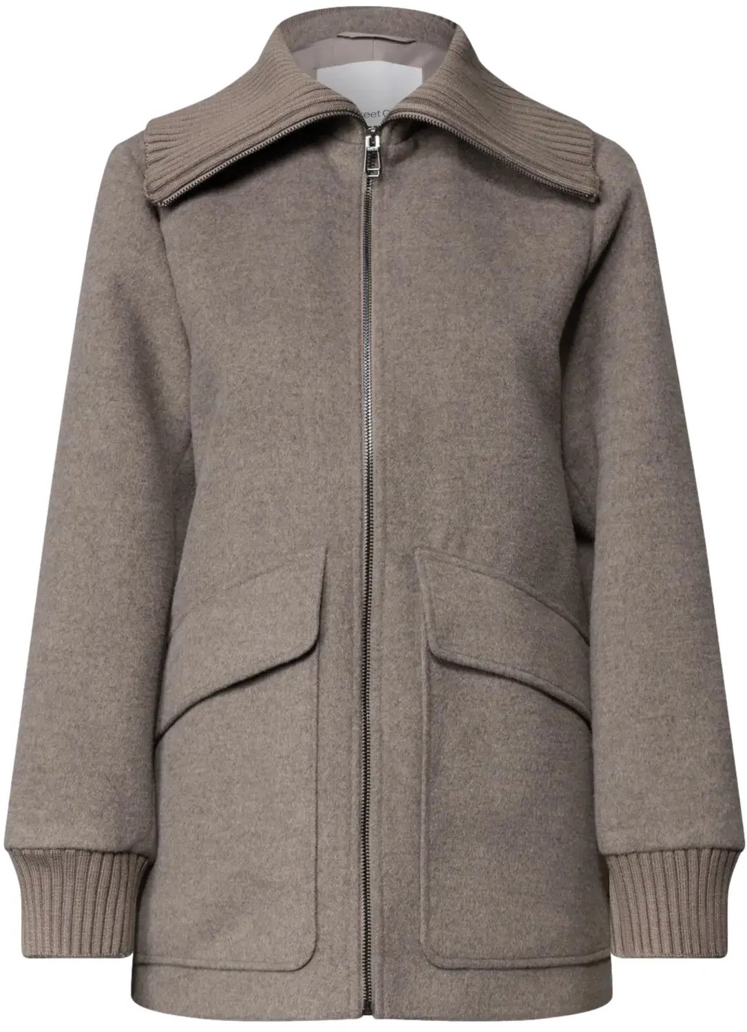 Wollen damesjas Street One LTD QR Muddy Mocha Melange
