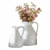 LOBERON Vaas set van 2 Yarick wit