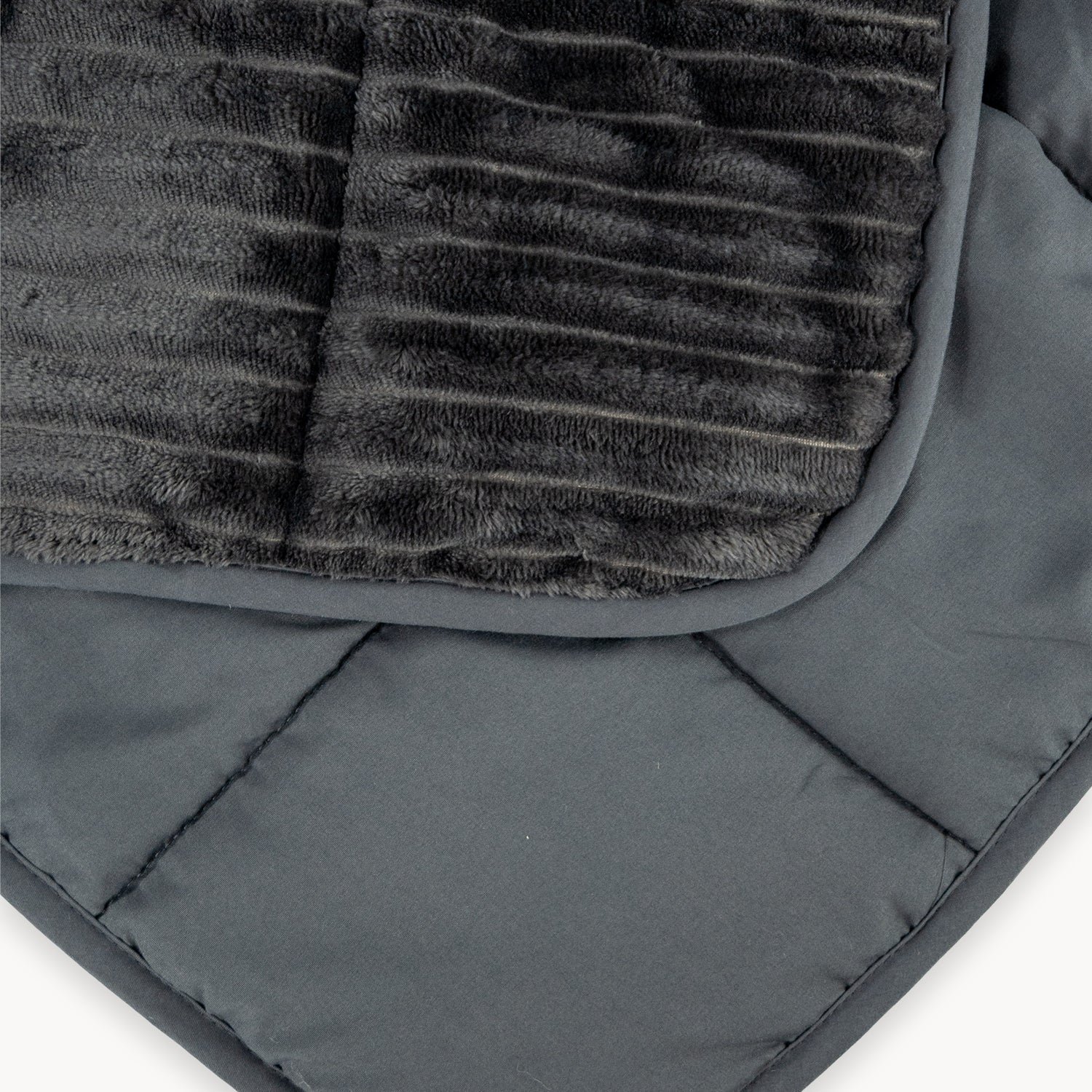 Happybed Verzwaringsdeken 7 KG - 200x150 cm - Rib design - Premium - Black