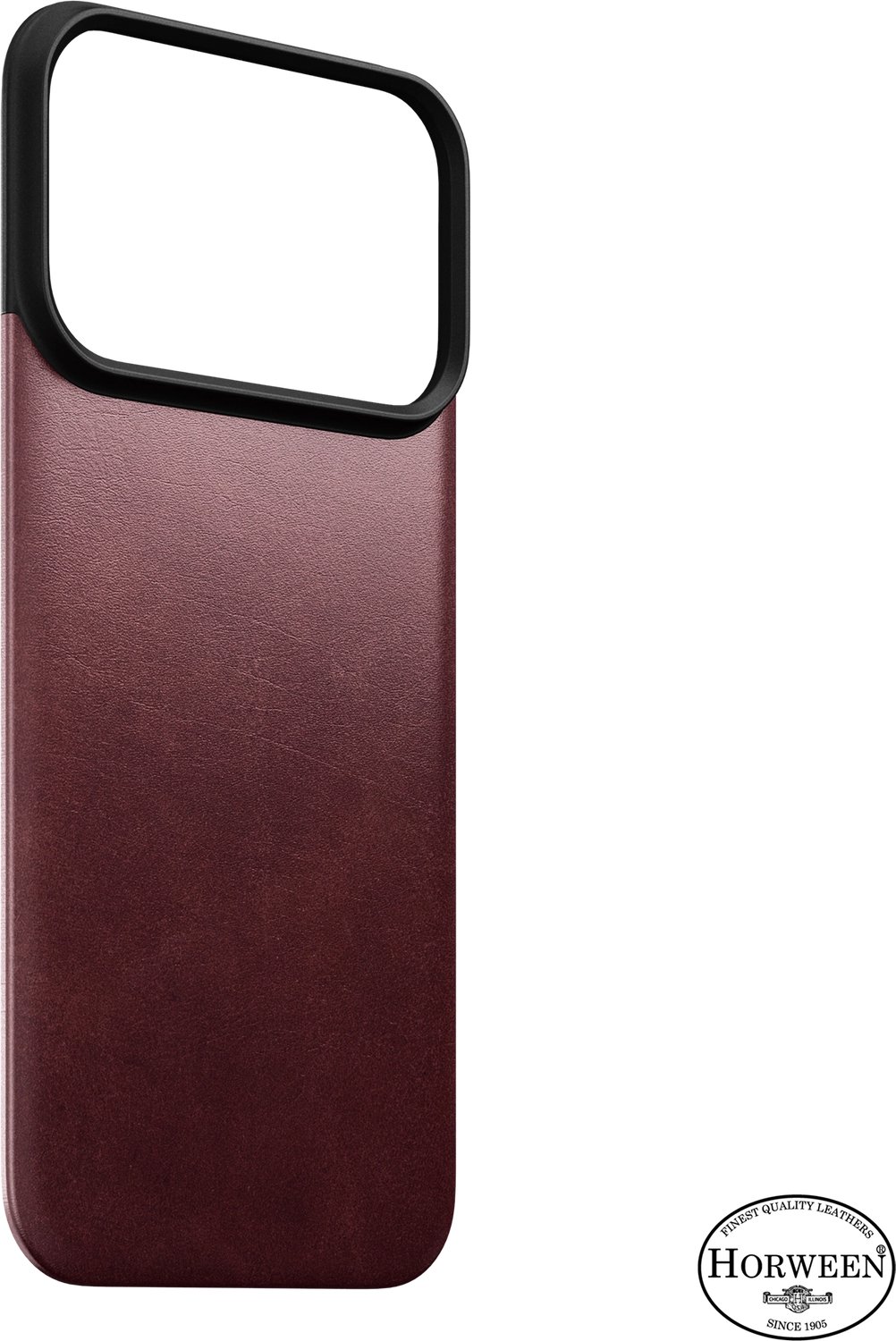 Nomad Mag Back Horween Leder Achterzijde – Geschikt voor iPhone 18 Pro/17 Pro – Gemaakt van hoogwaardig Horween leder – Eenvoudige magnetische bevestiging – MagSafe compatible - Bruin