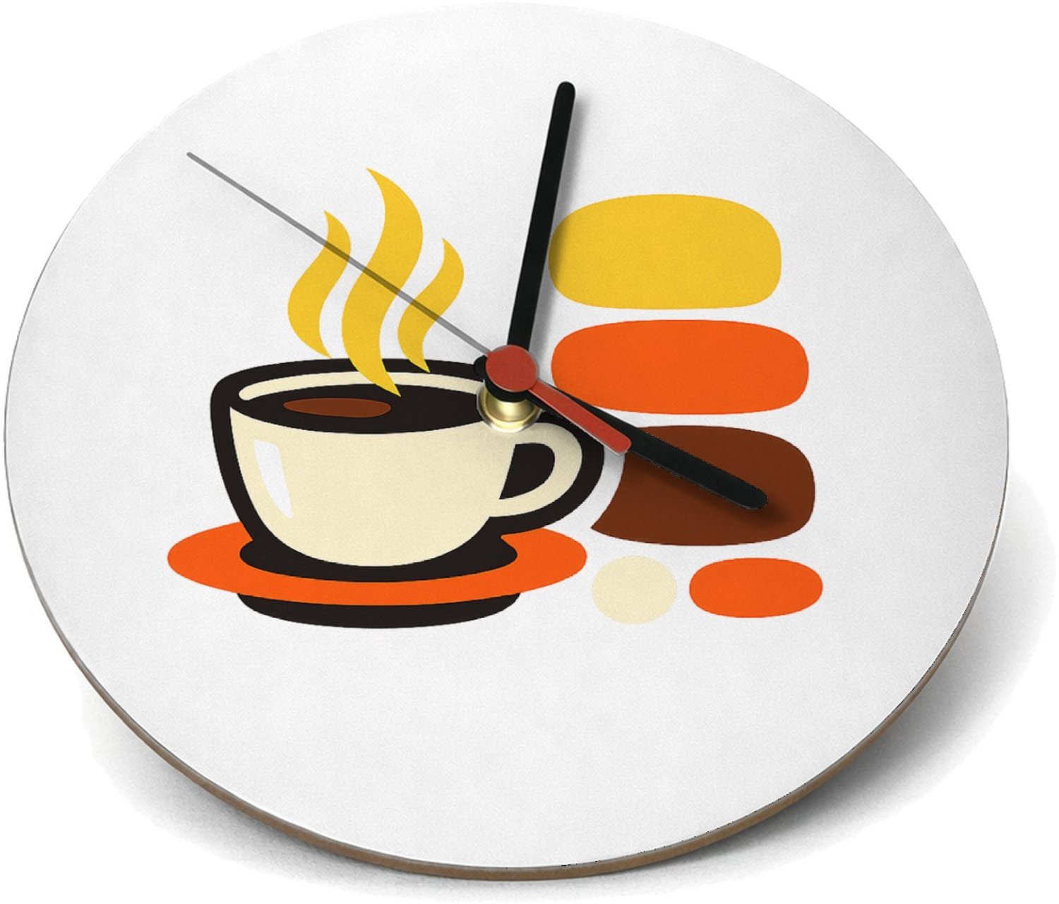 Mr Cadeautjes Klok rond Ø 19 - design Een speelse quote-compositie met een warme, bemoedigende sfe | cadeau Wit