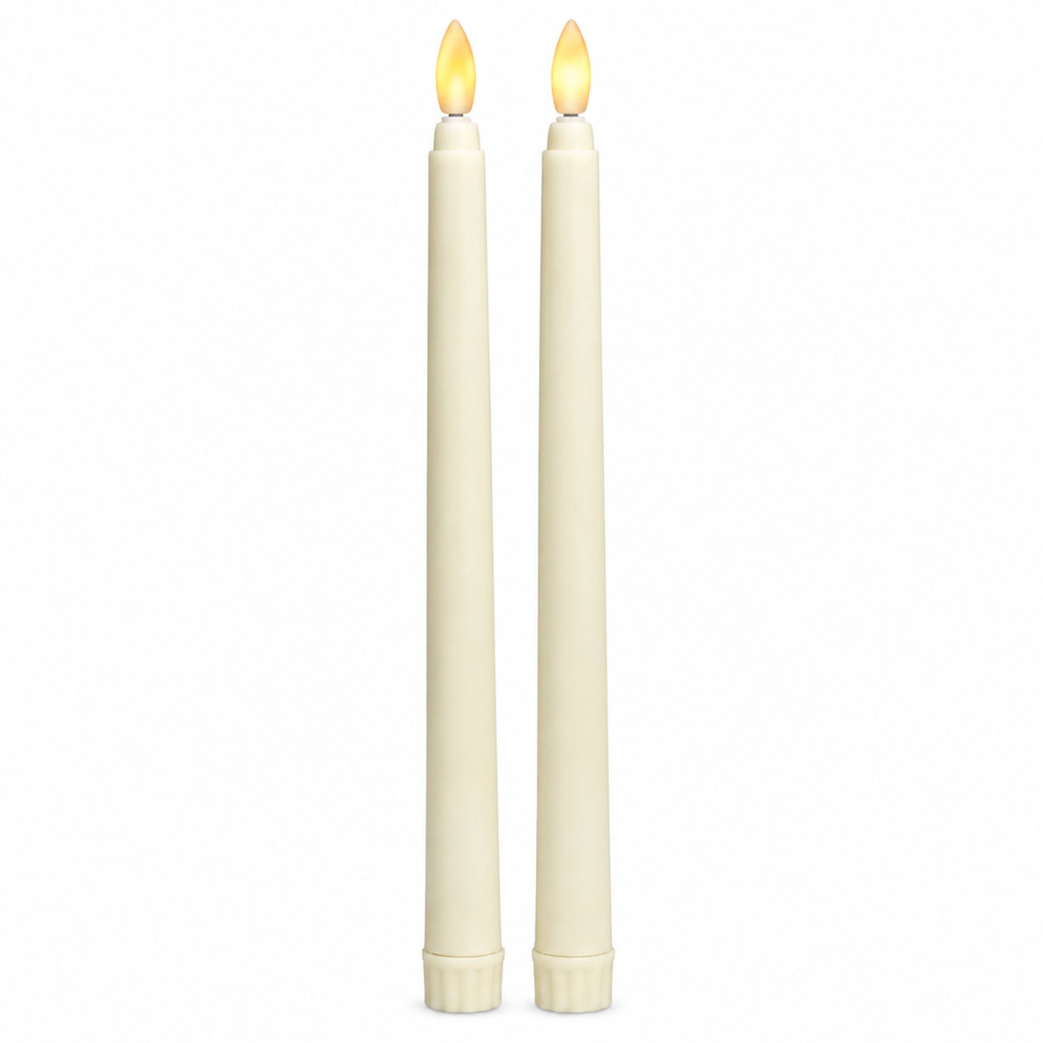 SWGOTA led kaarsen - 1 stuk, ivoorwit, gladde lange kaars met spitse LED-top, warm decoratief licht, zonder afstandsbedieningsfunctie