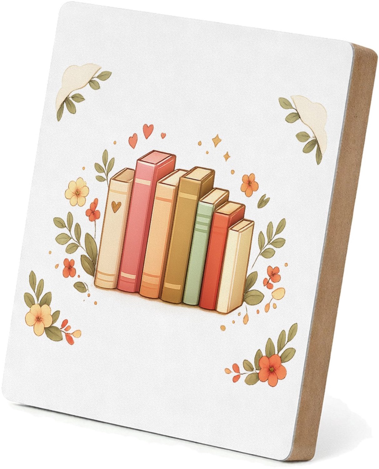 Mr Cadeautjes MDF staande fotolijst 15,2 x 15,2 - design Een compacte, decoratieve collage rond een centraal hobby-on | cadeau Wit