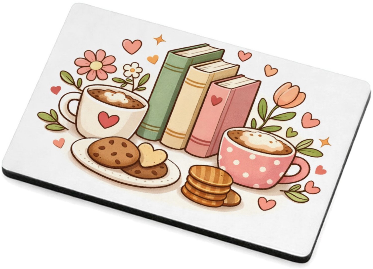 Mr Cadeautjes MDF magnetische fotolijst 7,5 x 5 - design Een lieve, afgeronde centrische illustratie met een verzamel | cadeau Wit