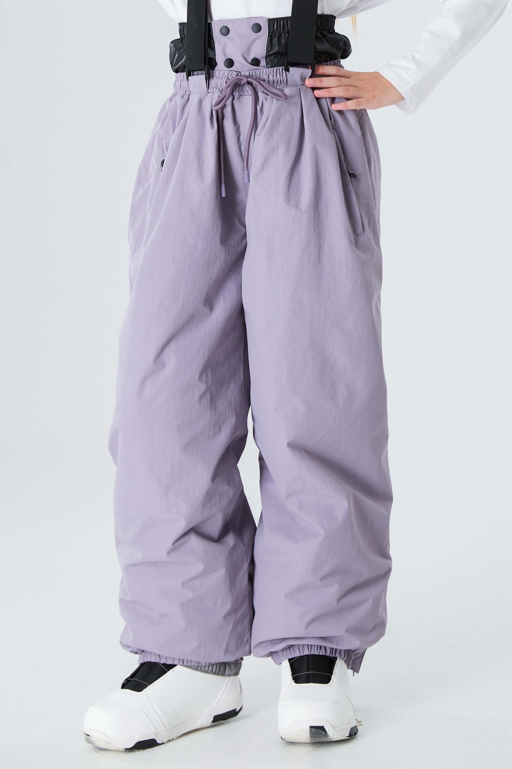 GSOU SNOW Waterdichte balloon ski- en snowboardbroek voor kinderen 20K waterdicht Paars