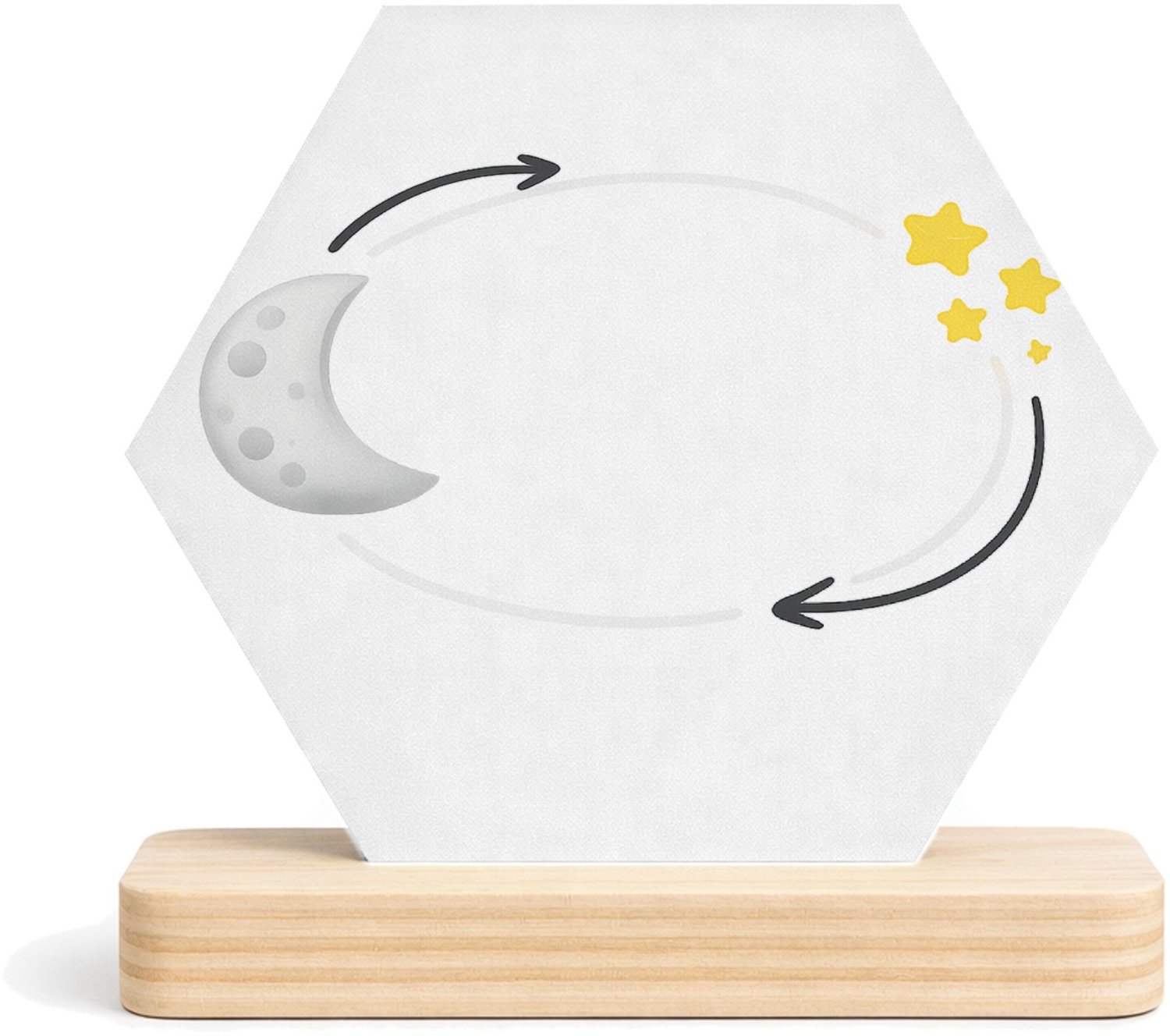 Mr Cadeautjes MDF fotolijst/inleg hexagon 14 x 13 - design Een liefdevolle boodschap in dezelfde compacte, persoonlijke | cadeau Wit