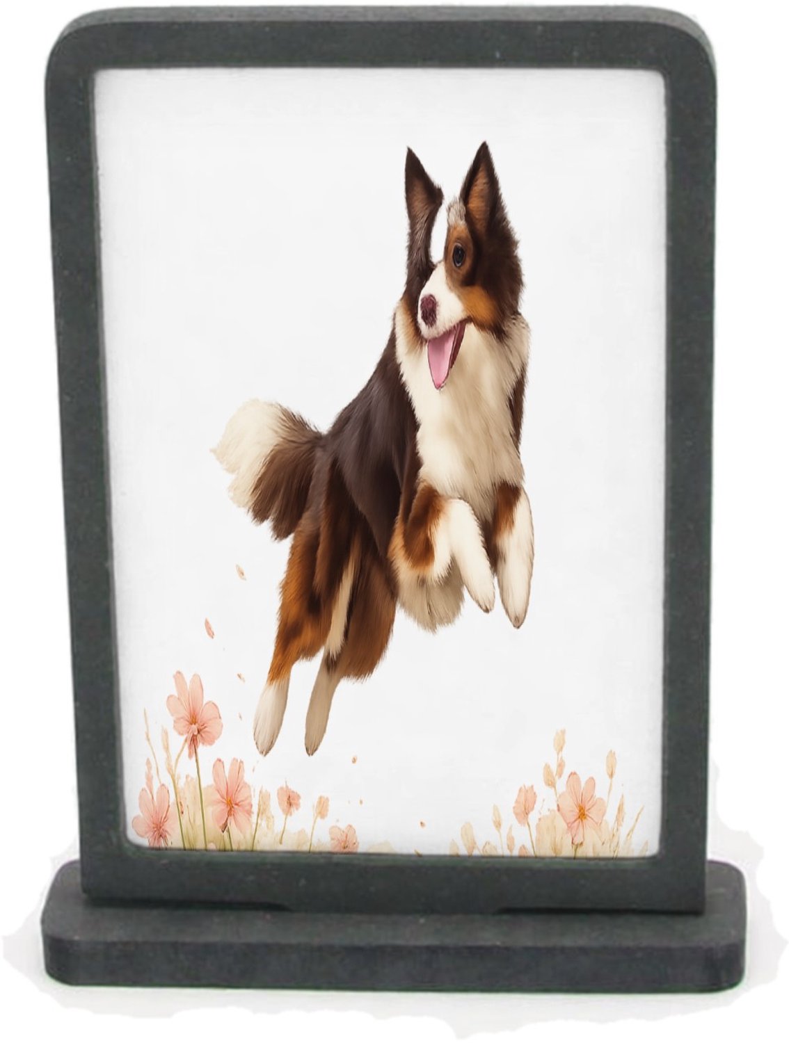 Mr Cadeautjes Houten fotolijst rechthoek met MDF inleg - design Een krachtige, dromerige dierenprint met één hoofdfiguur in | cadeau Wit
