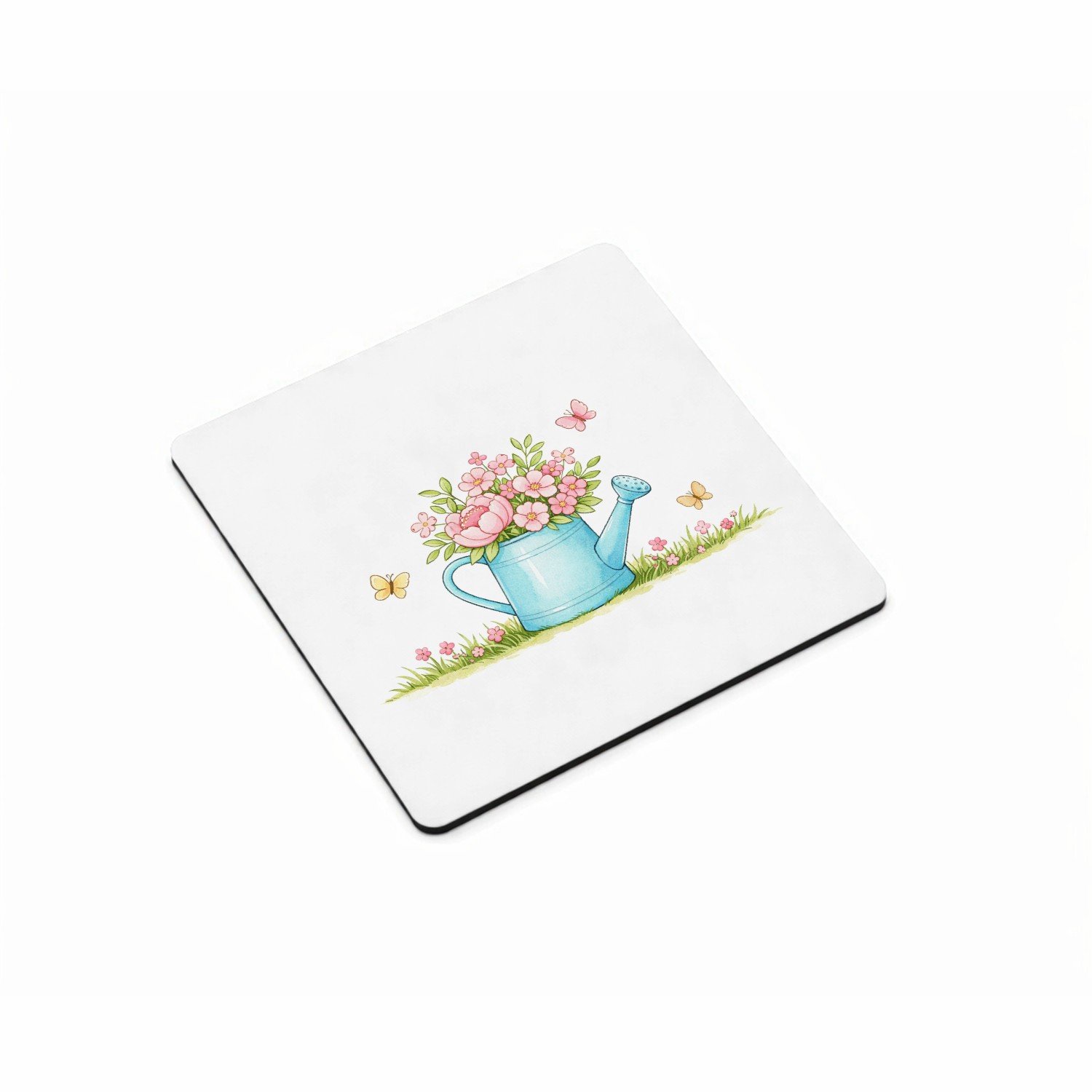 Mr Cadeautjes MDF magnetische fotolijst vierkant 9,5 - design Een vrolijke seizoensgroet met een centraal object dat groei | cadeau Wit