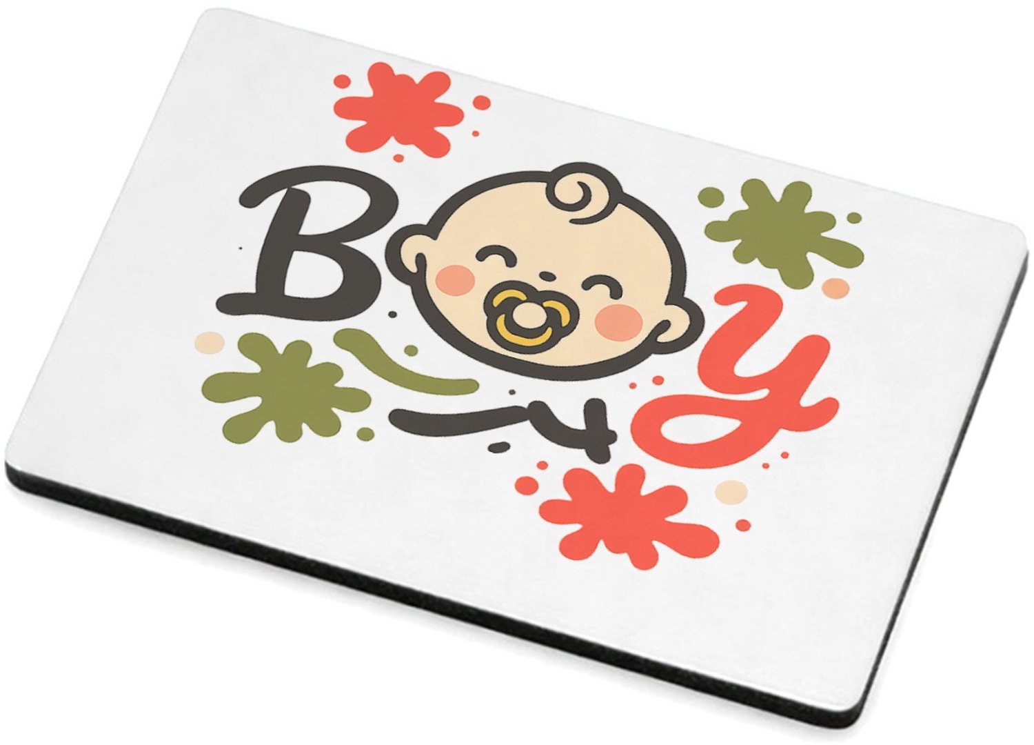 Mr Cadeautjes MDF magnetische fotolijst 7,5 x 5 - design Grappige typografische babyprint met sportieve knipoog | cadeau Wit