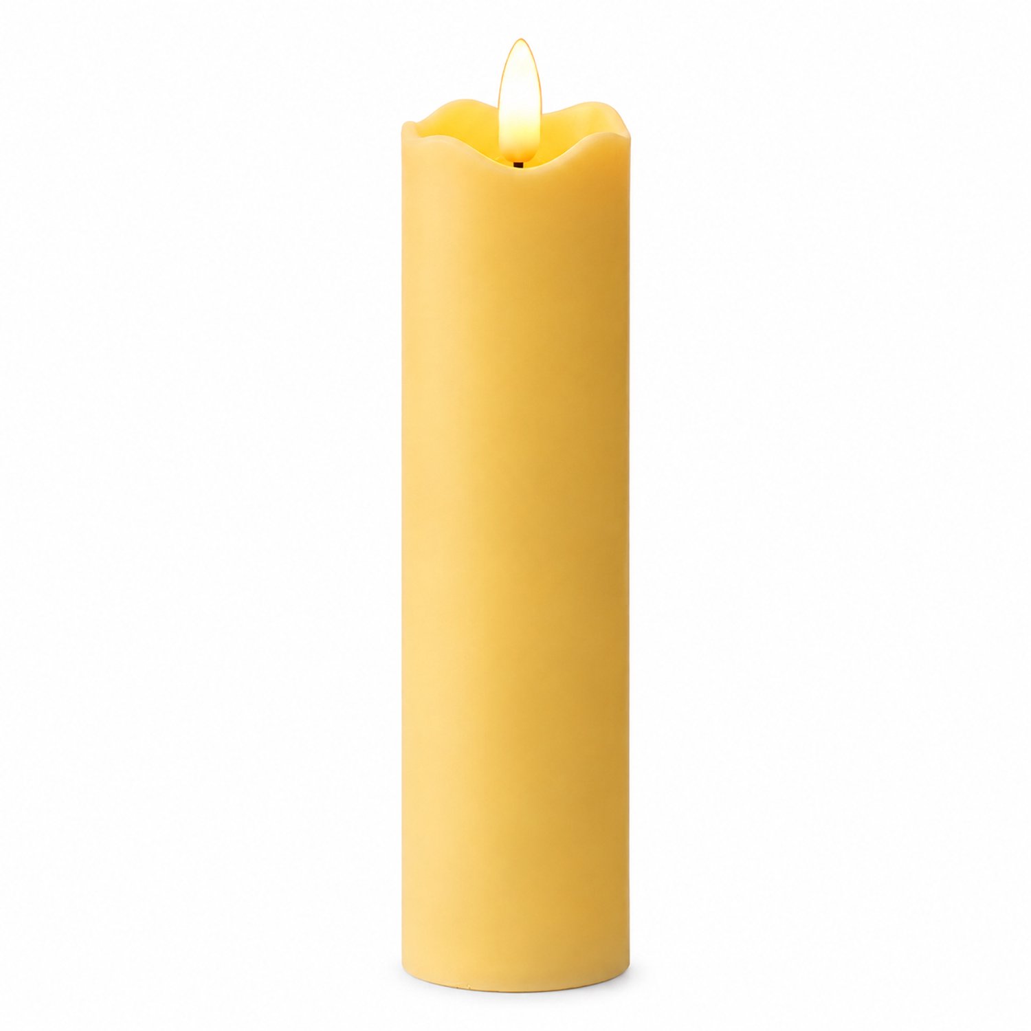 SWGOTA led kaarsen van kunststof, 5 × 17 cm, met puntvormige vlam, 12 stuks per displaydoos Wit
