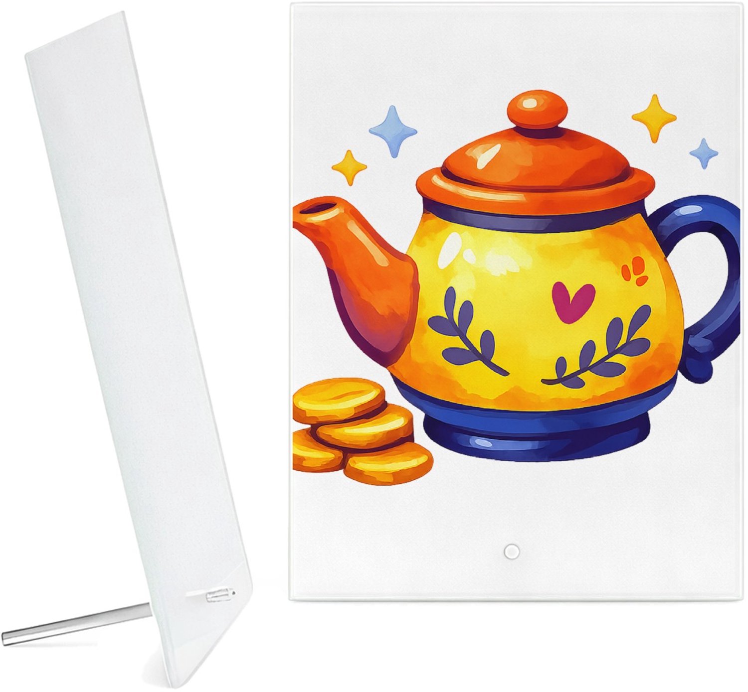Mr Cadeautjes Glazen fotopaneel Motiverende spaarprint met een frisse ochtendlook en een kle - 15 x 20 cm, staand - glas, decoratie, wanddecoratie | cadeau Wit