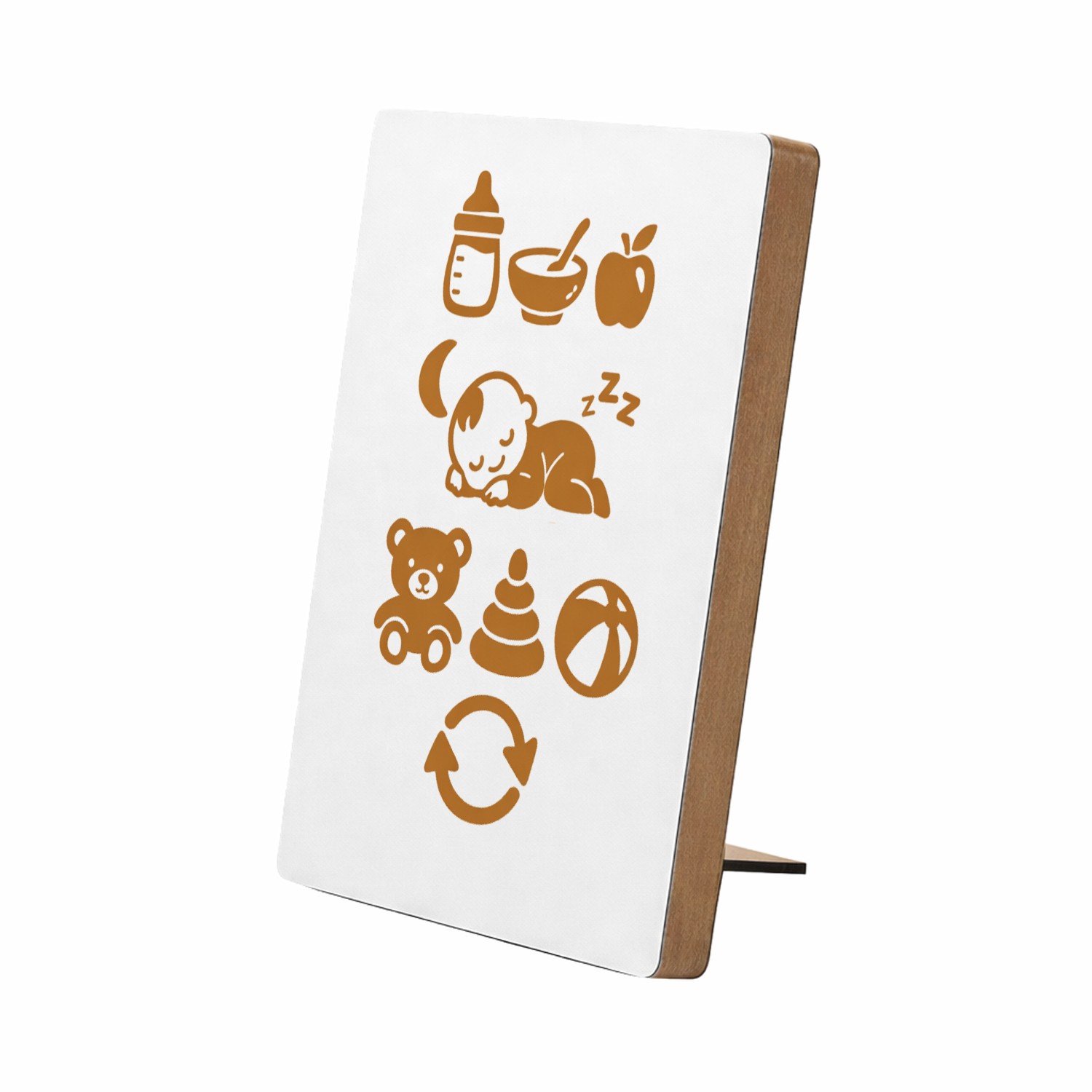 Mr Cadeautjes Glasframe/MDF 12,7 x 17,8 - design Een vergelijkbare ritmegrap met een andere dagindeling en ee | cadeau Wit