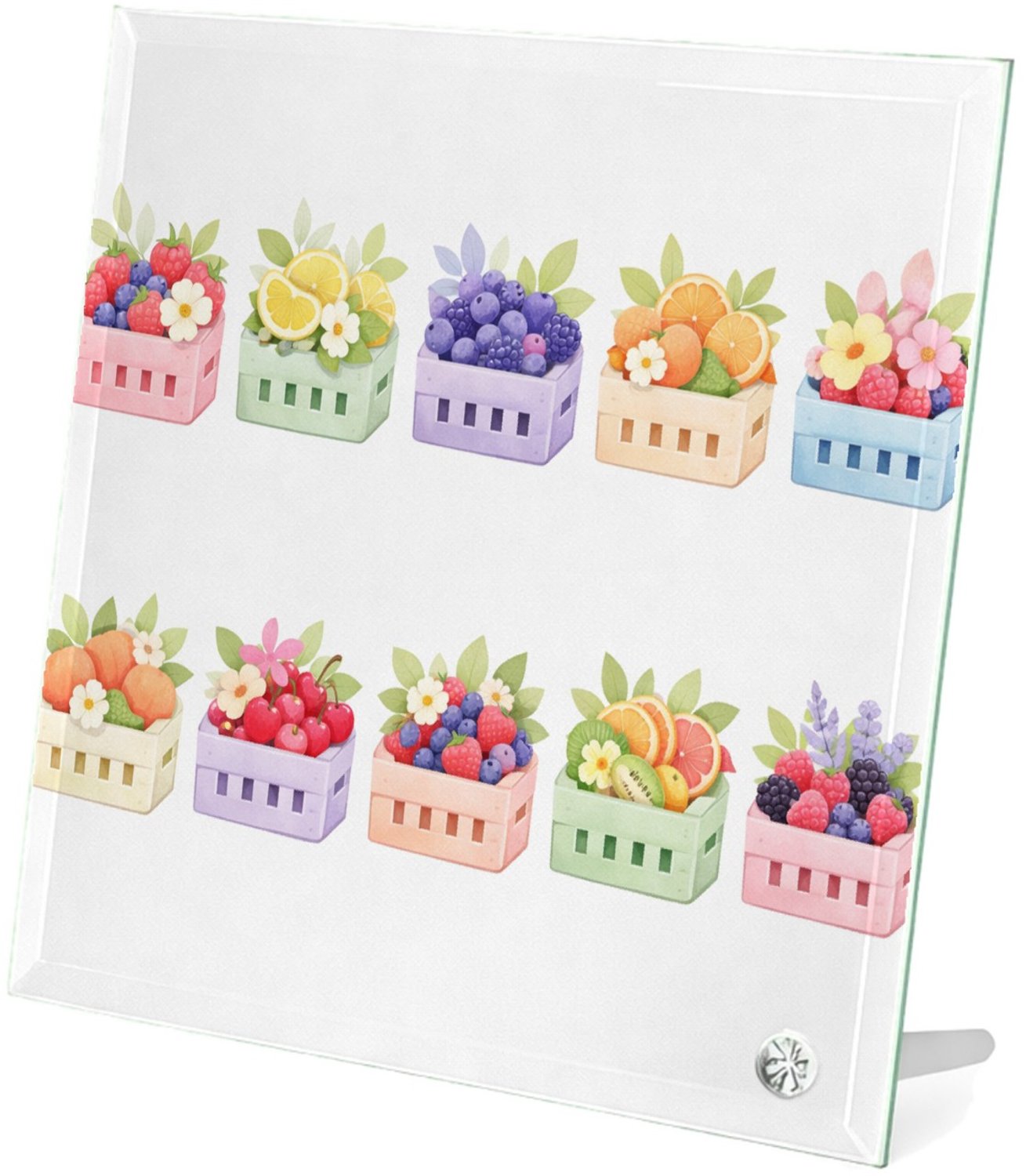 Mr Cadeautjes Glasframe 20 x 20 - design Een verfijnde reeks seizoenscomposities met een charmante, c | cadeau Wit