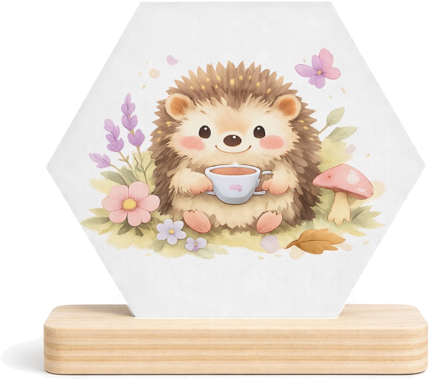 Mr Cadeautjes MDF fotolijst/inleg hexagon 14 x 13 - design Landelijke grap met een vrolijk dier en een korte, plagerige | cadeau Wit