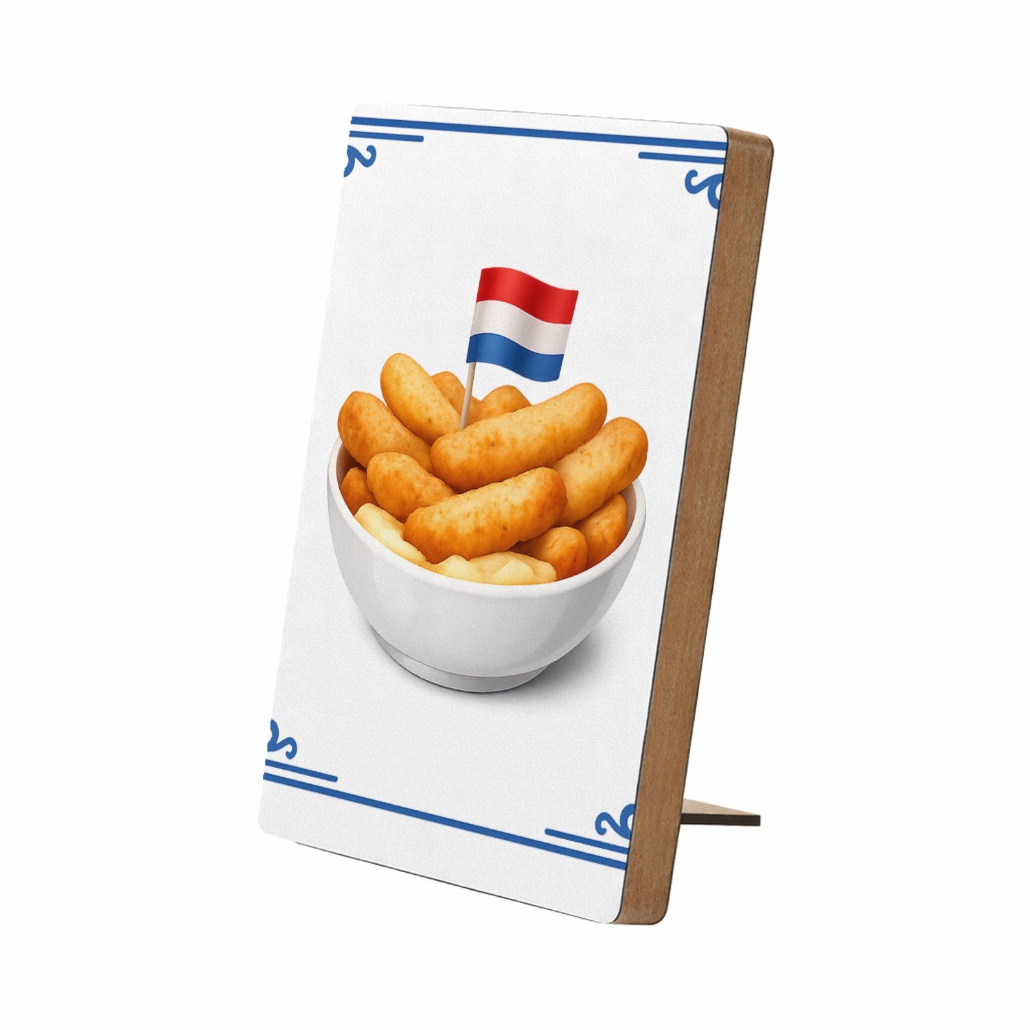 Mr Cadeautjes Glasframe/MDF 12,7 x 17,8 - design Keukenhumor rond een andere populaire snack, met eenzelfde p | cadeau Wit