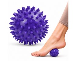 ComfiCare® Triggerpoint bal Small - Diameter 7 cm - Stevige flexibele rubber - Massagebal - Massage roller - Lacrosse bal - Voetmassage roller - Massagebal voeten - Fascia bal - Acupunctuur - Massage ballen - Massagebal triggerpoints - Paars