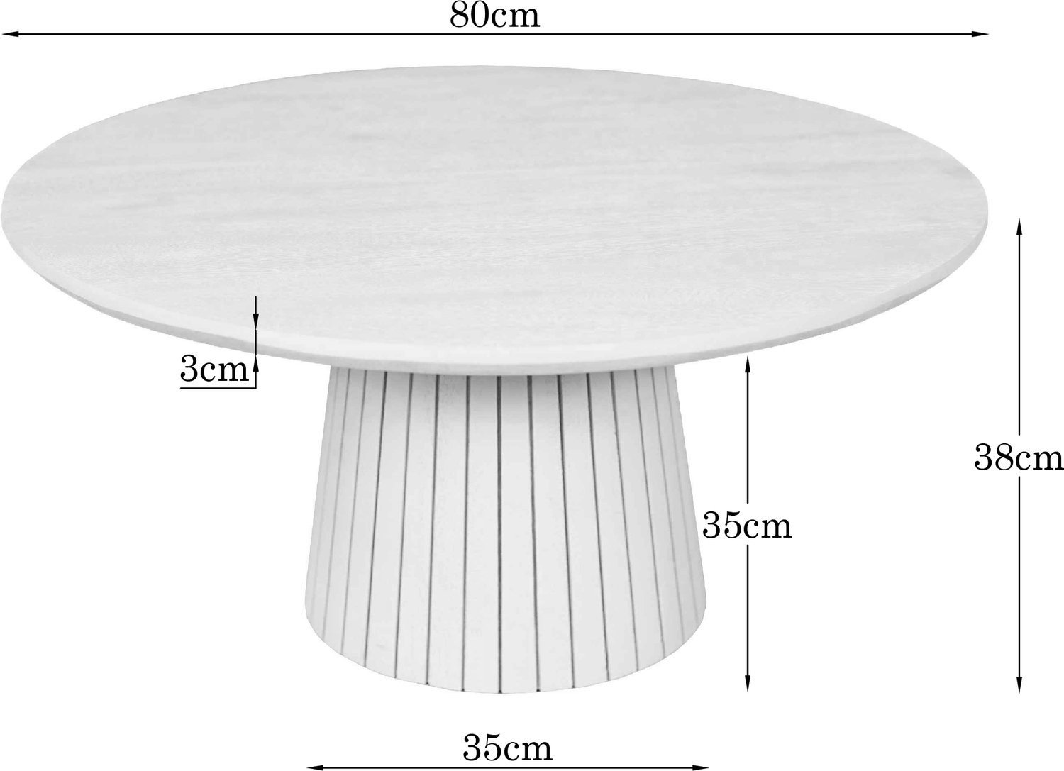 Starfurn Salontafel Solana Bruin - Bruin - 80x80x38 cm