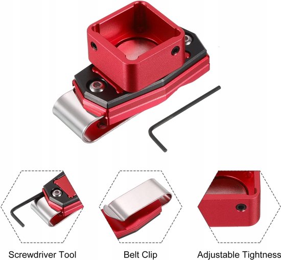 Magnetische Keu Krijthouder met Clip - Aluminium — afbeelding 4