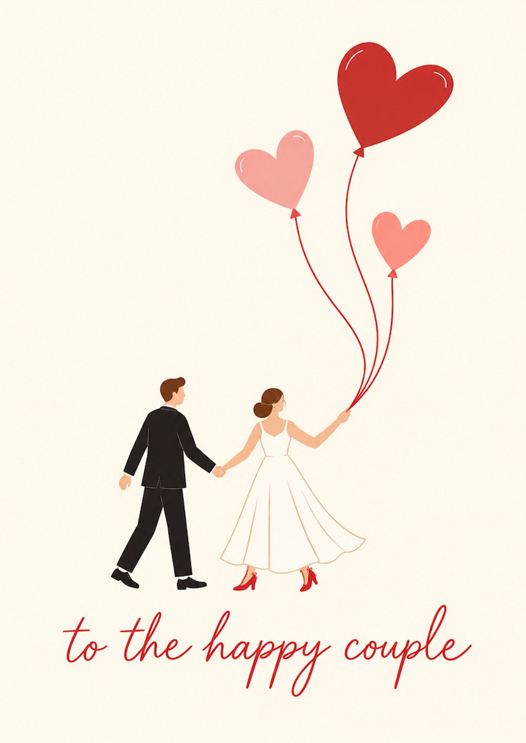 Trouwkaart A6 – To the Happy Couple – Felicitatiekaart voor het bruidspaar