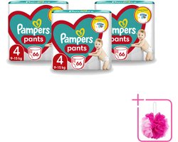 3 x Pampers – Luierbroekjes – Pants Maat 4 – 66 Luiers - Bulkverpakking - Luier broekje - Douchemop - Luier voor baby