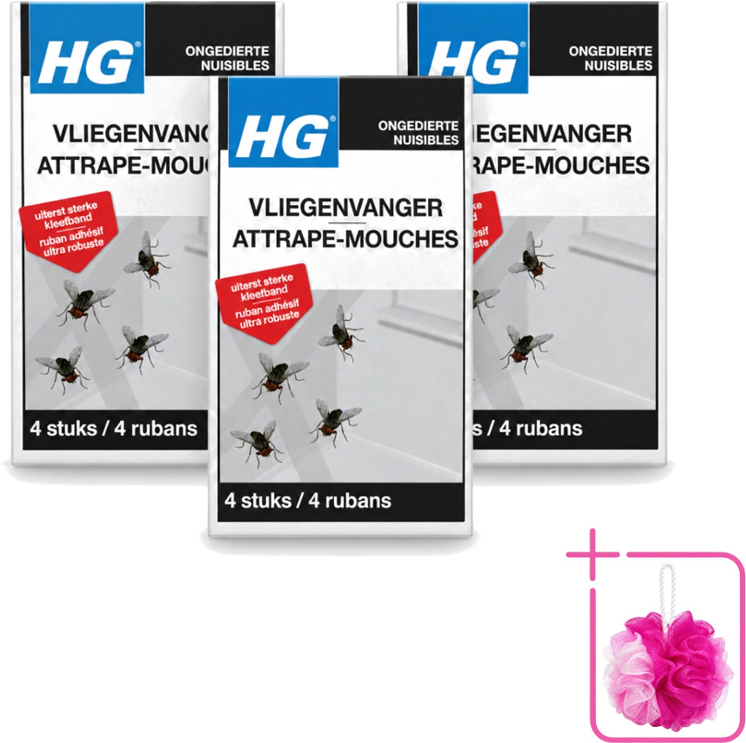 3 x HG X - Vliegenvanger - Sterke Kleefband - 4 Vliegenvangers - Bulkverpakking - Vliegenvanger - Vliegen vangen