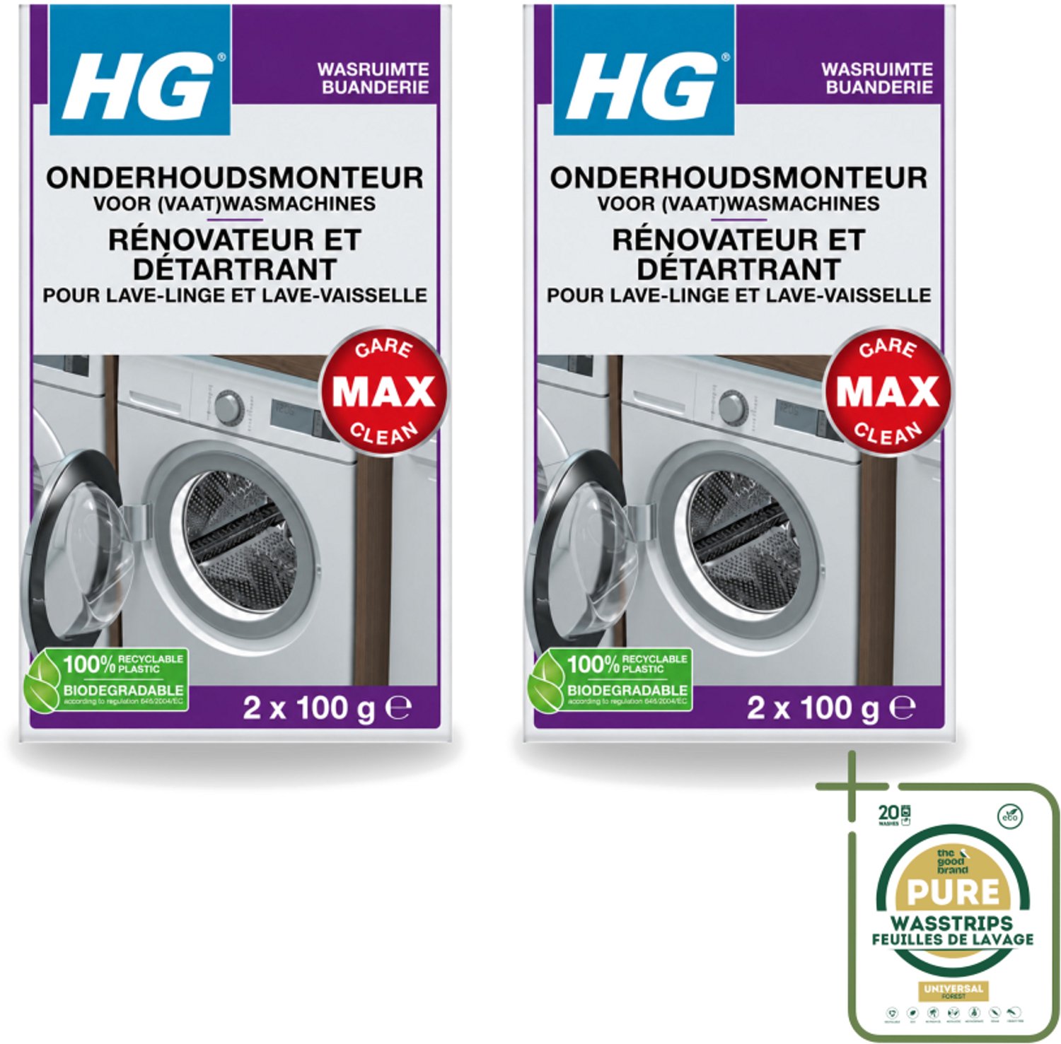 2 x HG - Onderhoudsmonteur Voor (Vaat)Wasmachines - 2 tot 4 Behandelingen - Wasmachine Onderhoud - Vaatwasser Onderhoud - Wasmachine Reinigen - Vaatwasser Reinigen - Kalk Verwijderen