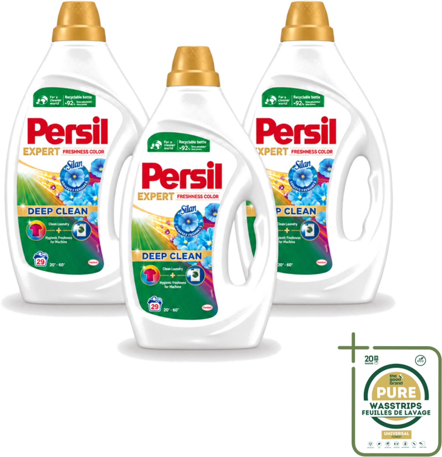 3 x Persil Expert - Vloeibaar wasmiddel - Gekleurde Was - Silan Boosted Freshness - 29 Wasbeurten - Wasstrips - Gekleurde Was - Vloeibaar Wasmiddel - Freshness By Silan - Wasbeurten - Hygiëne