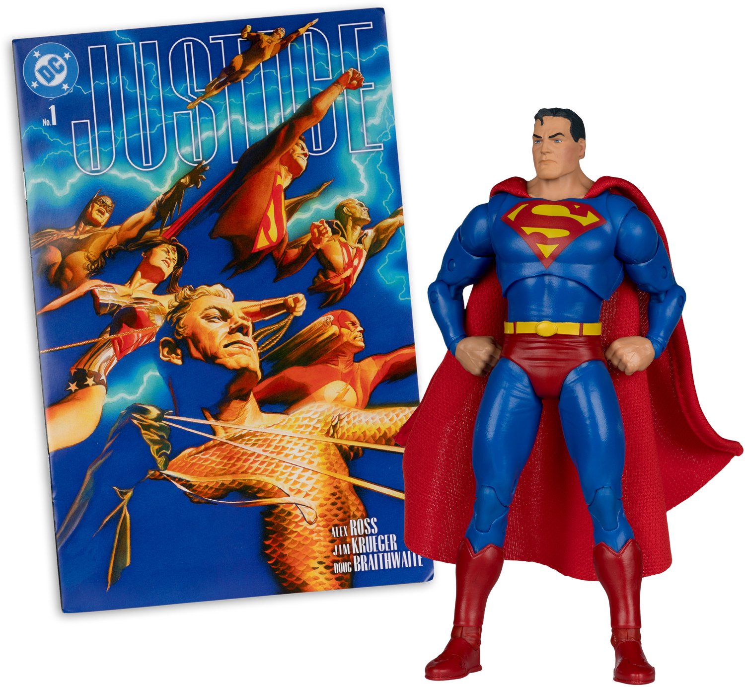 McFarlane Toys Justice - Actiefiguur - Superman - with Comic book