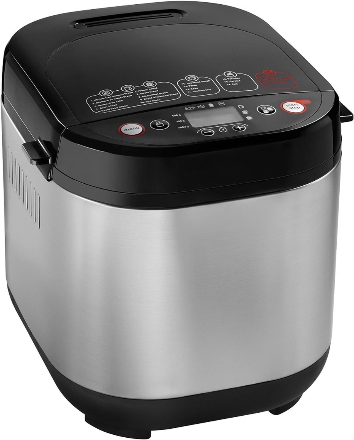Levo® Broodbakmachine - Broodbakmachines - Broodbak machine - Zilver/Zwart - 32cm x 39cm x 30cm