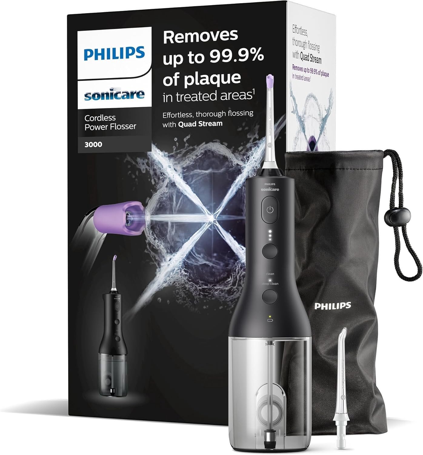 Snoerloze Waterflosser - Zwart - - - Voor Tanden en Tandvleesverzorging