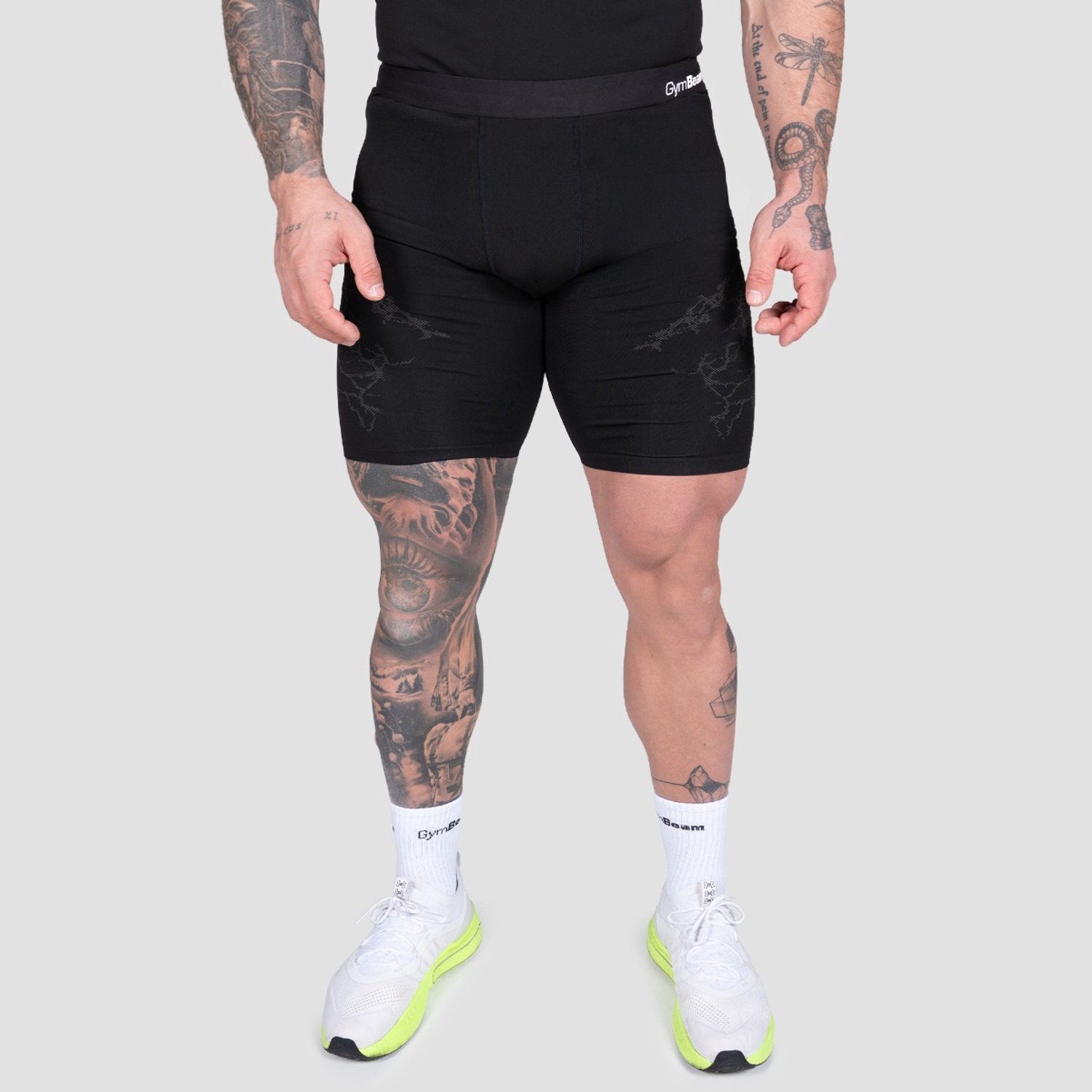 GymBeam Static Naadloze Korte Broek Zwart L