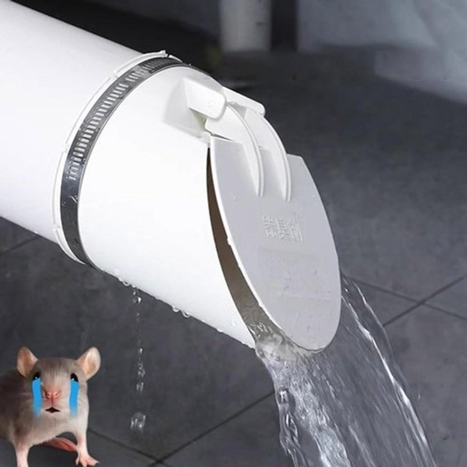 Afvoer PVC - Vloerput Afvoer - Geur Insecten Vrij - Automatisch Sluitend - 50-160 mm - Wit