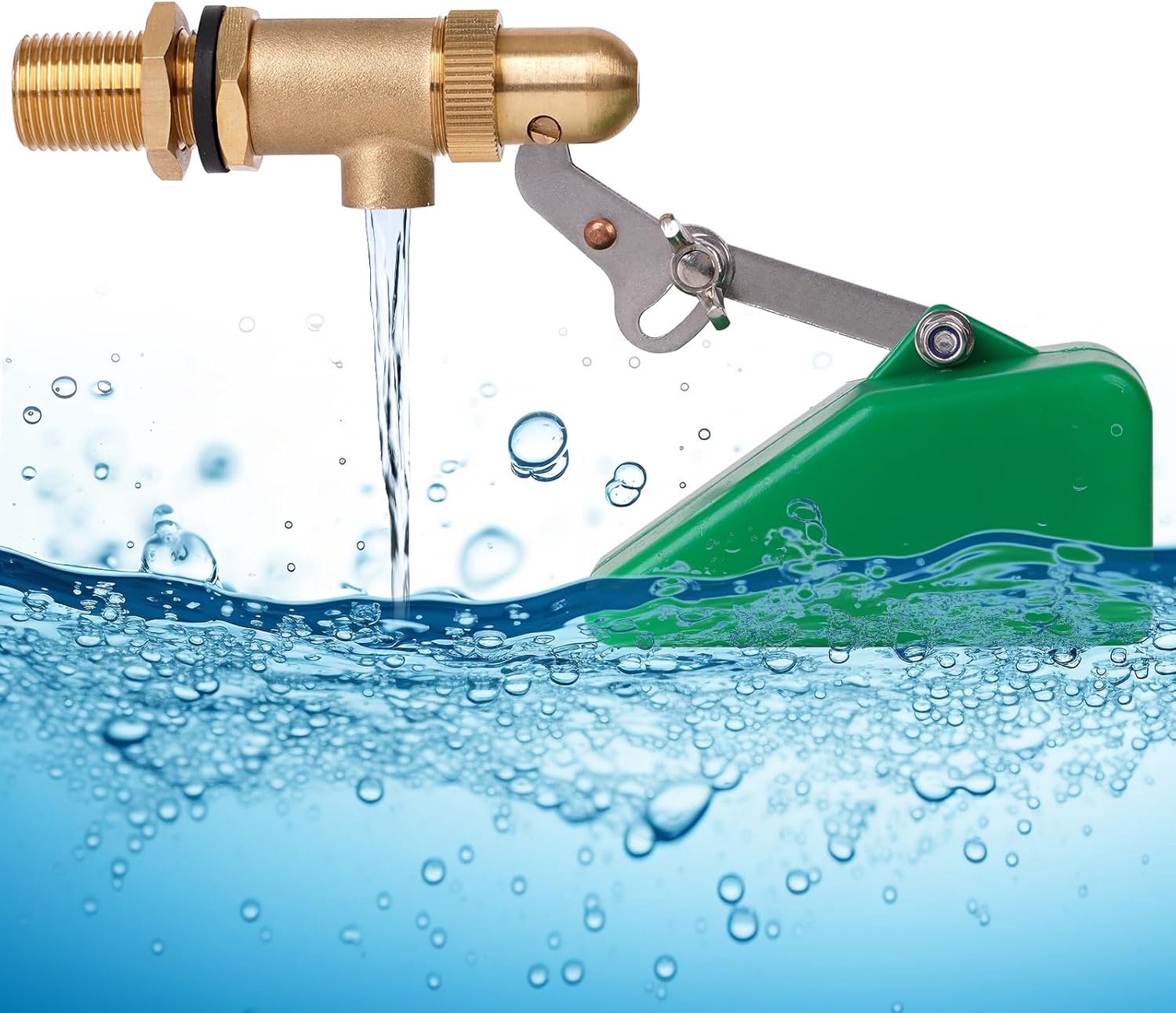 Kogelklep 1,2cm - Regelbare Messing Kogelklep - Plastic Float met Verstelbare Arm - Automatische Watertoevoer - ShopVlot