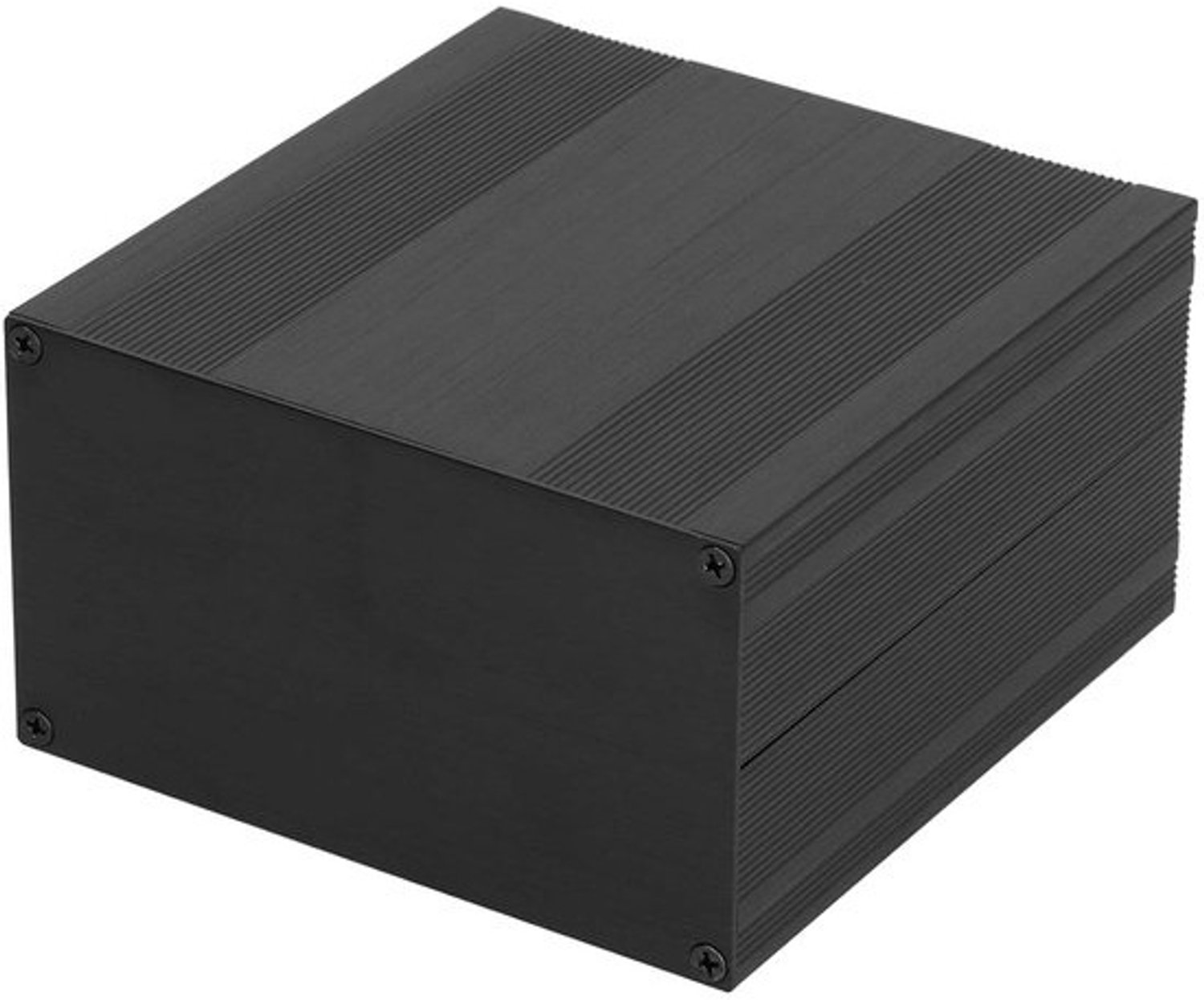 Aluminium Behuizing - Projectkoffer - Apparatuur Beschermen - Waterdichte Afwerking - 82x145x150mm - Geborsteld Zwart