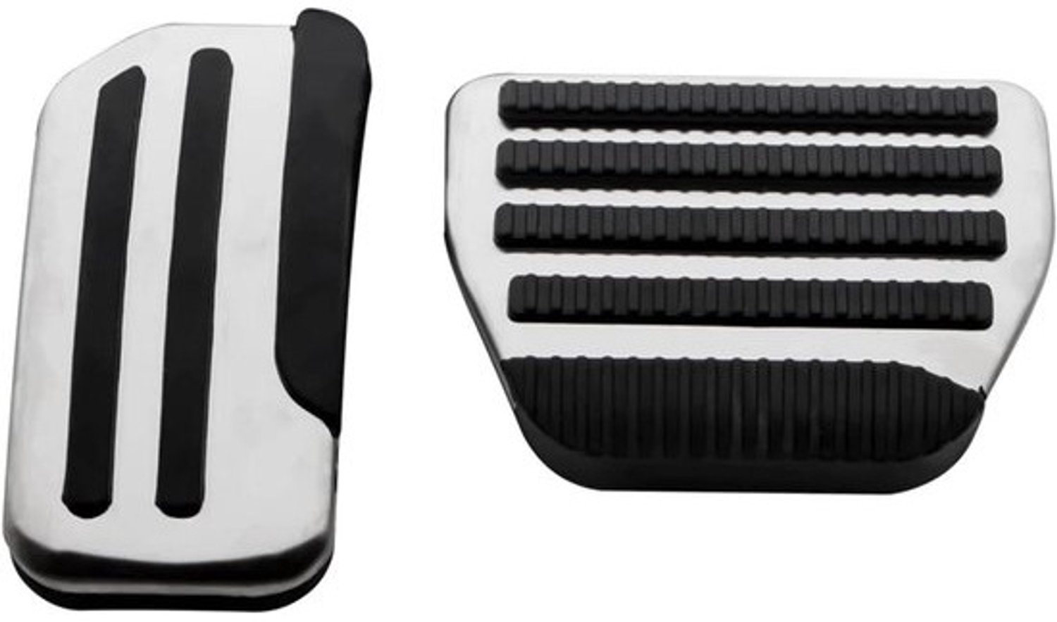 Pedaalhoezen Auto - Voetpedaal Covers - Verbeterde Grip - Antislip Oppervlak - 2 stuks - Zilver