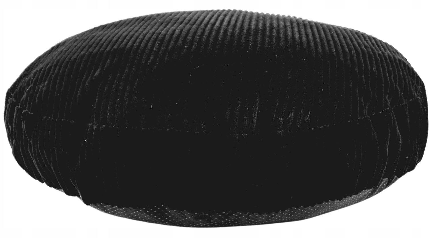 Moderne Zwarte Fluwelen Poef Roller 70x70 cm - Ondersteuning & Decoratie