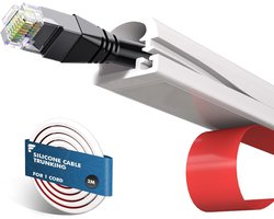 shinfly 2 m siliconen kabelgoot, klein, voor één kabel, kabelgoot, wit, zelfklevend, flexibele kabelgoot voor kabels - ShopVlot