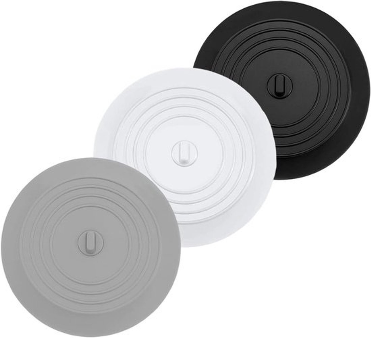 3 Stuks Universele Douche- en Wastafelstopper Set - Lekdicht Rubber