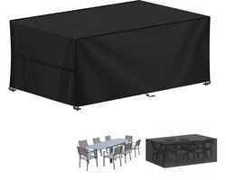 LAMUNI Tuintafelhoes 220x90x80cm Tuinmeubelafdekking Waterdichte Outdoor Tafelhoes 420D Oxford-Stof Tuinmeubelhoes Winddicht Beschermhoes voor Tuinmeu
