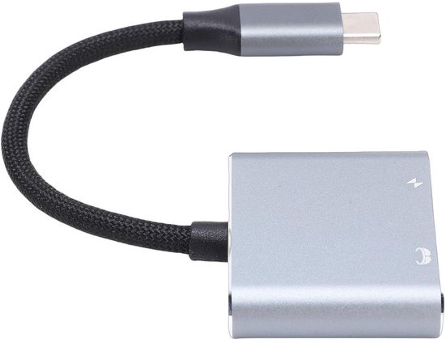 USB C Adapter - AR Bril Adapter - Virtuele Ervaringen - Dubbele HD Uitgang - 100W PD - Grijs