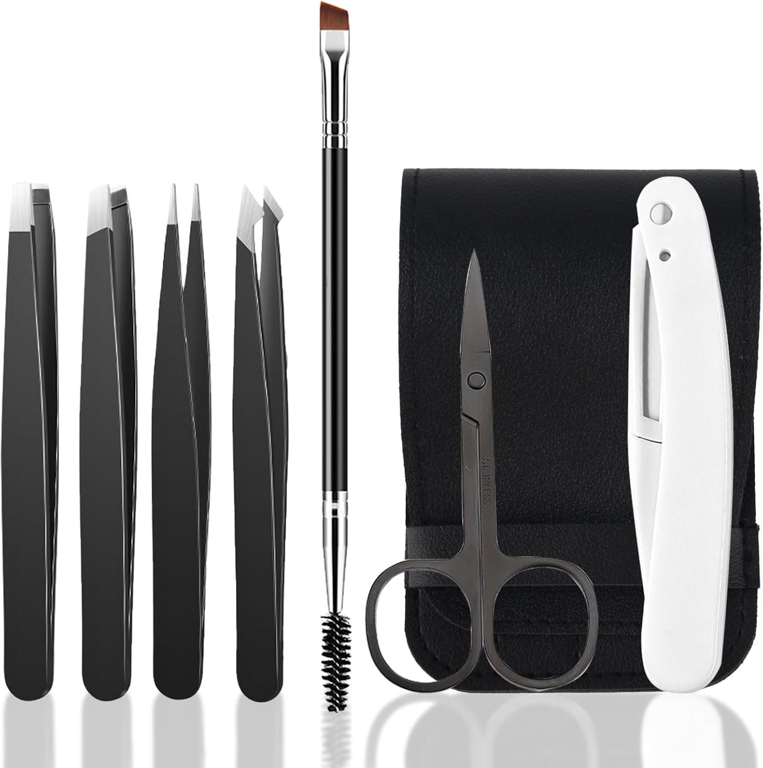 Tweezers set 7-delig - roestvrij staal - precisie voor gezichtshaar - ideaal voor het epileren - ShopVlot