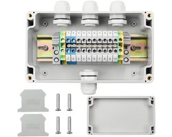 Junction Box IP66 Waterproof 1 in 3 Out - Hoogwaardige ABS - Voor industriële automatisering - ShopVlot